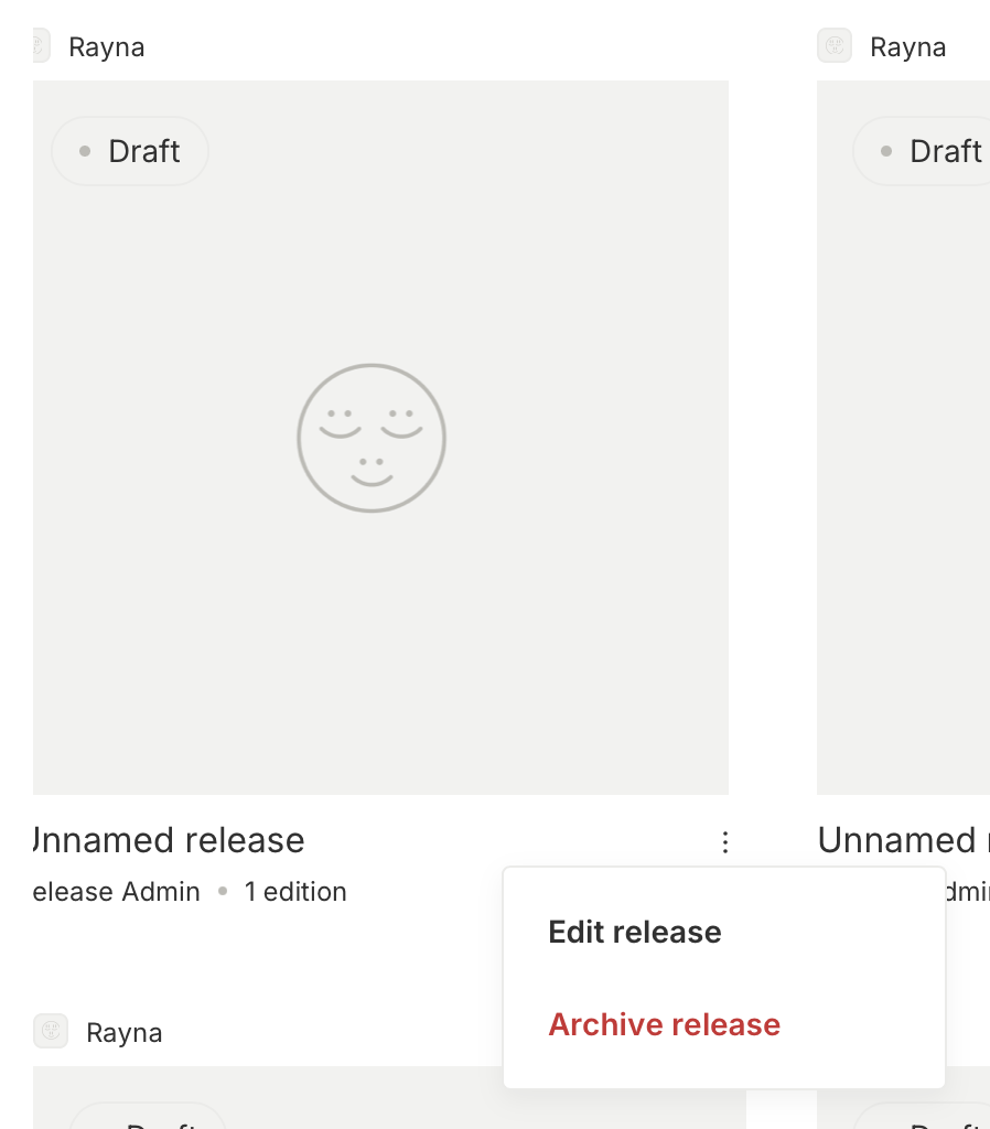 Delete a release