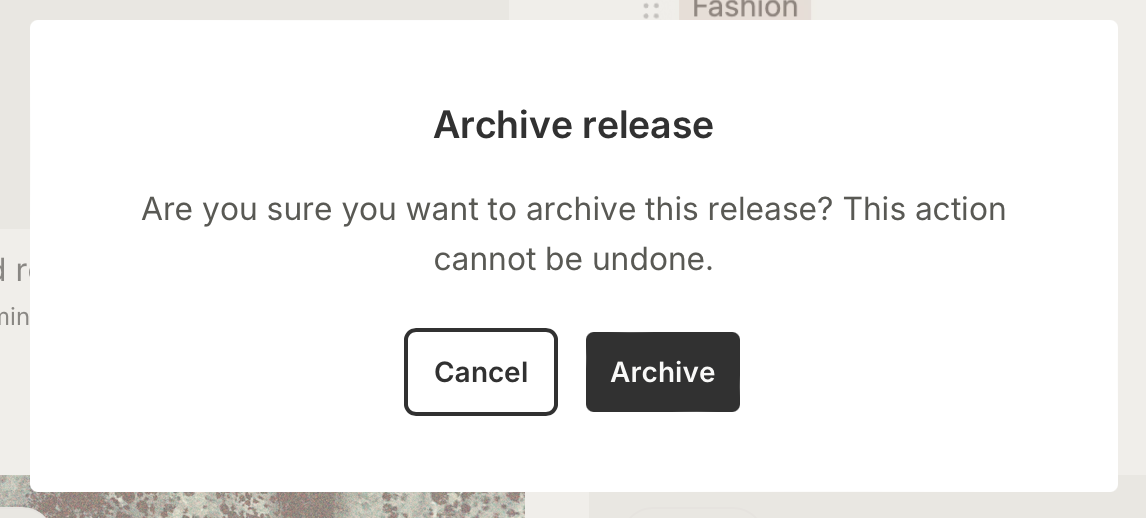 archive release module